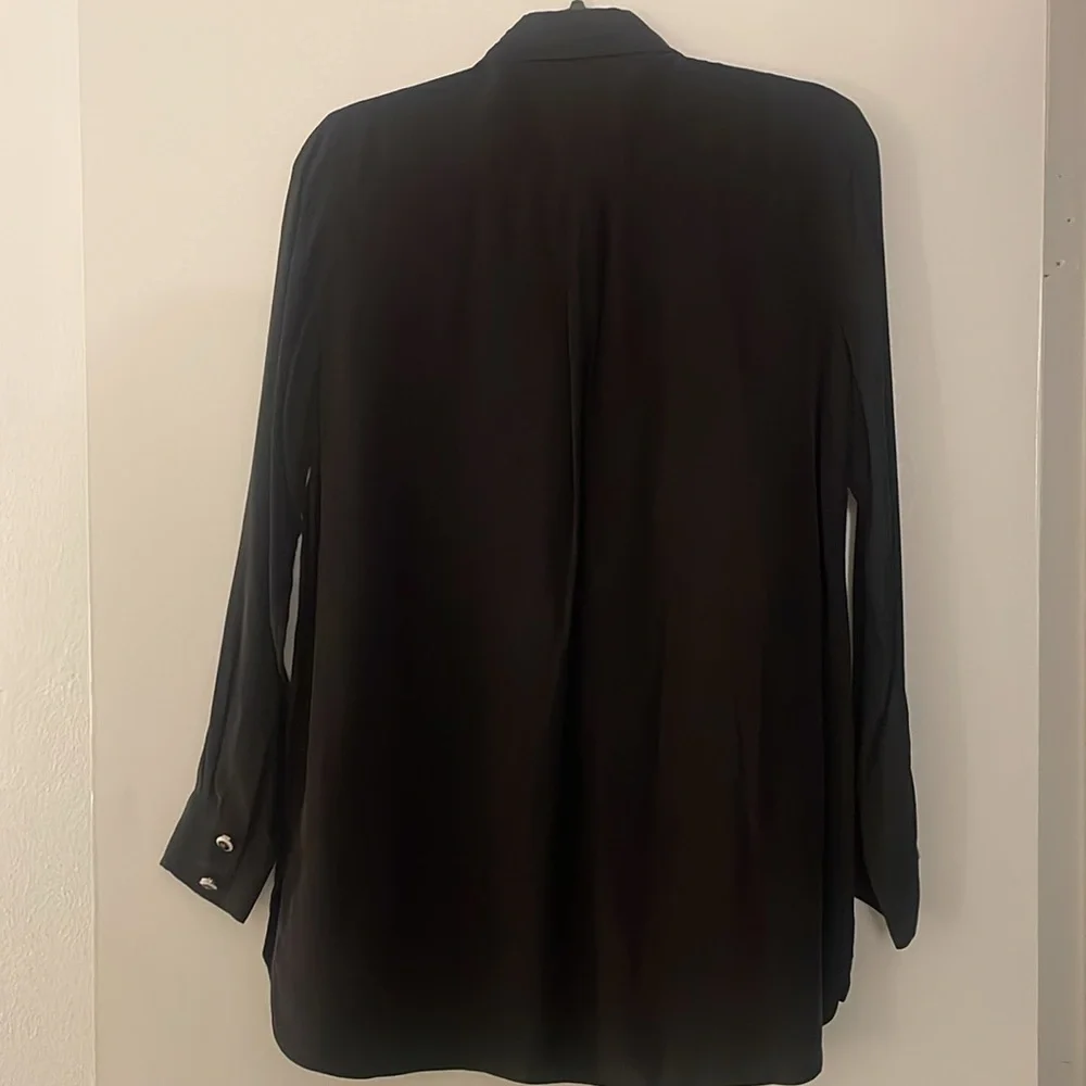 Chanel black blouse button up Size 38 - Picture 3 of 5